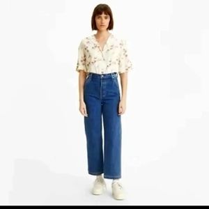 Levis Utility Carpenter Ribcage Straight Leg Button Fly Jeans Womens 31w x26.5L